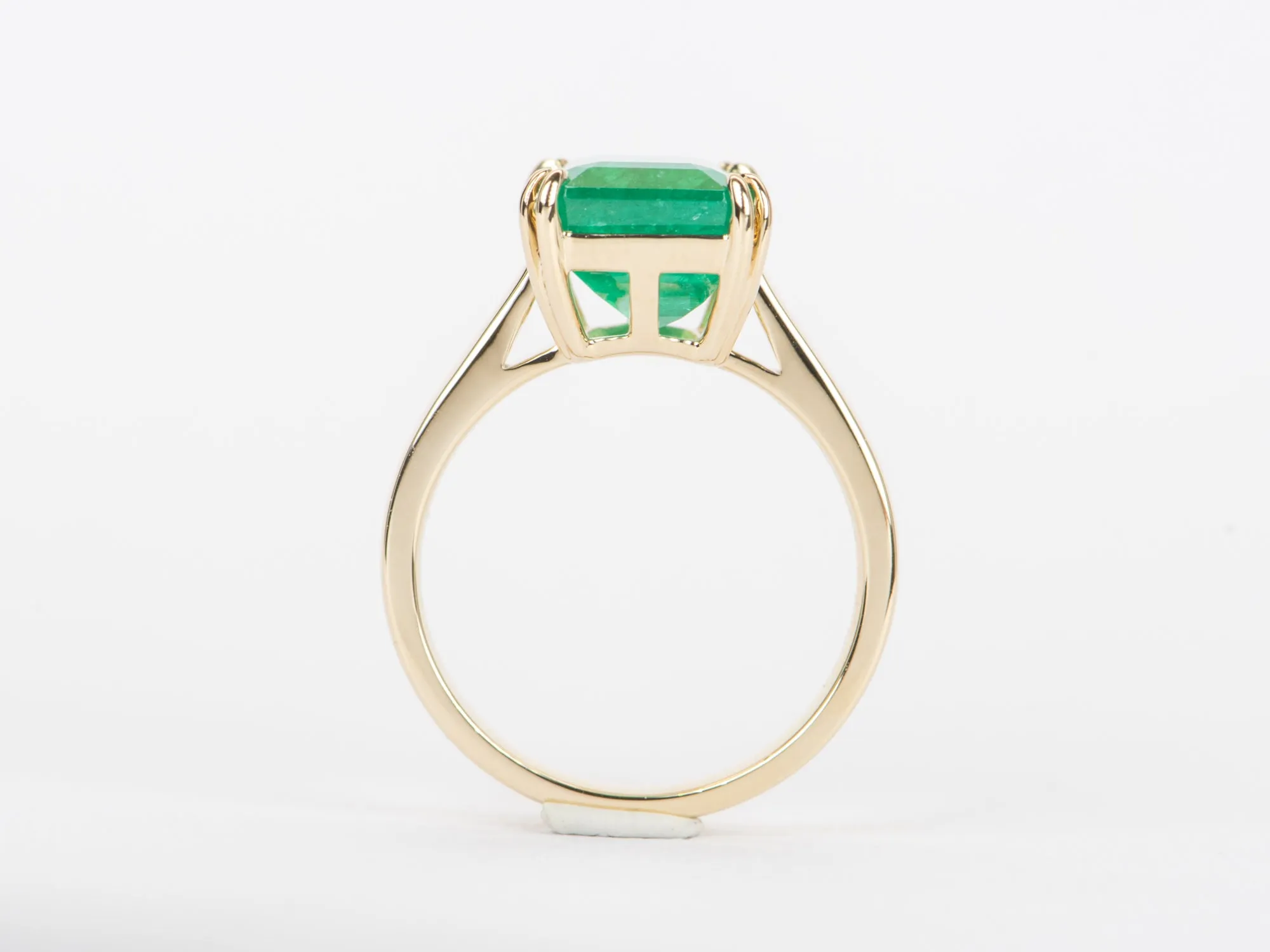 5.33ct Emerald Statement Ring 14K Gold R6348