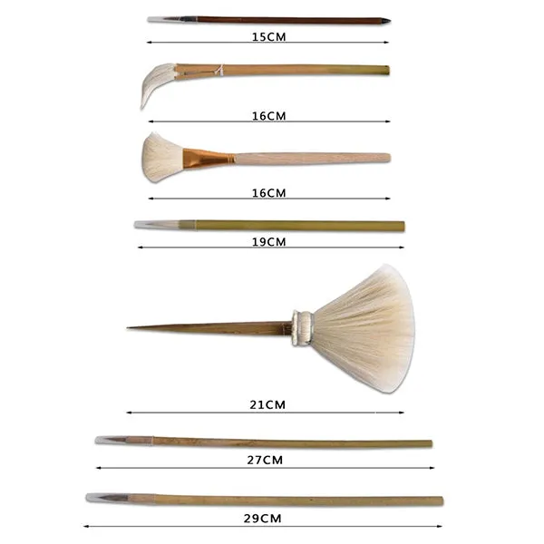 8 Pieces Pottery Brush Set