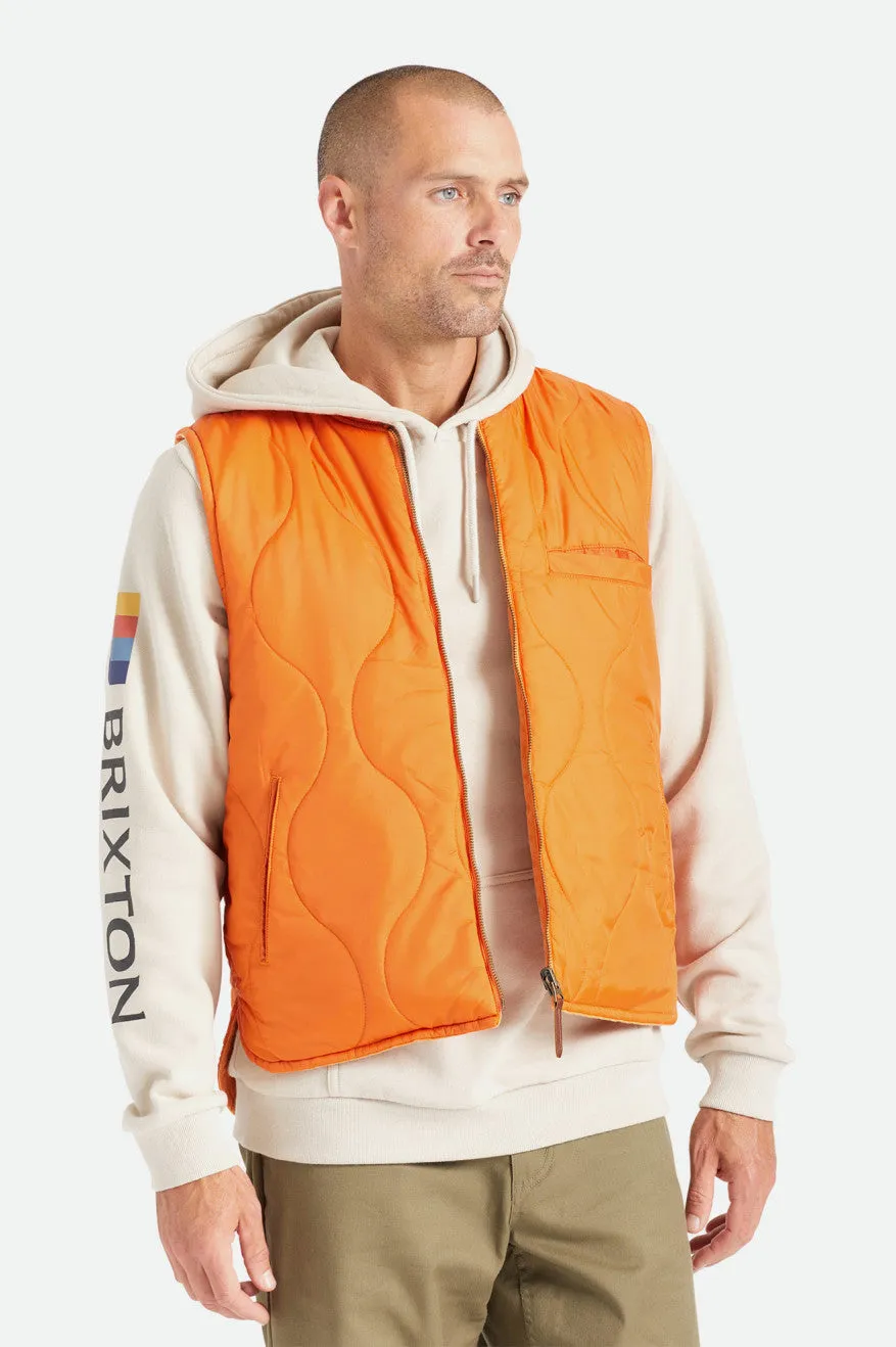 Abraham Reversible Vest - Burnt Orange