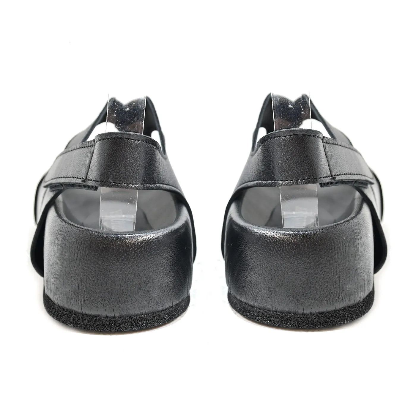 AIDA 03 - sandals leather BLACK