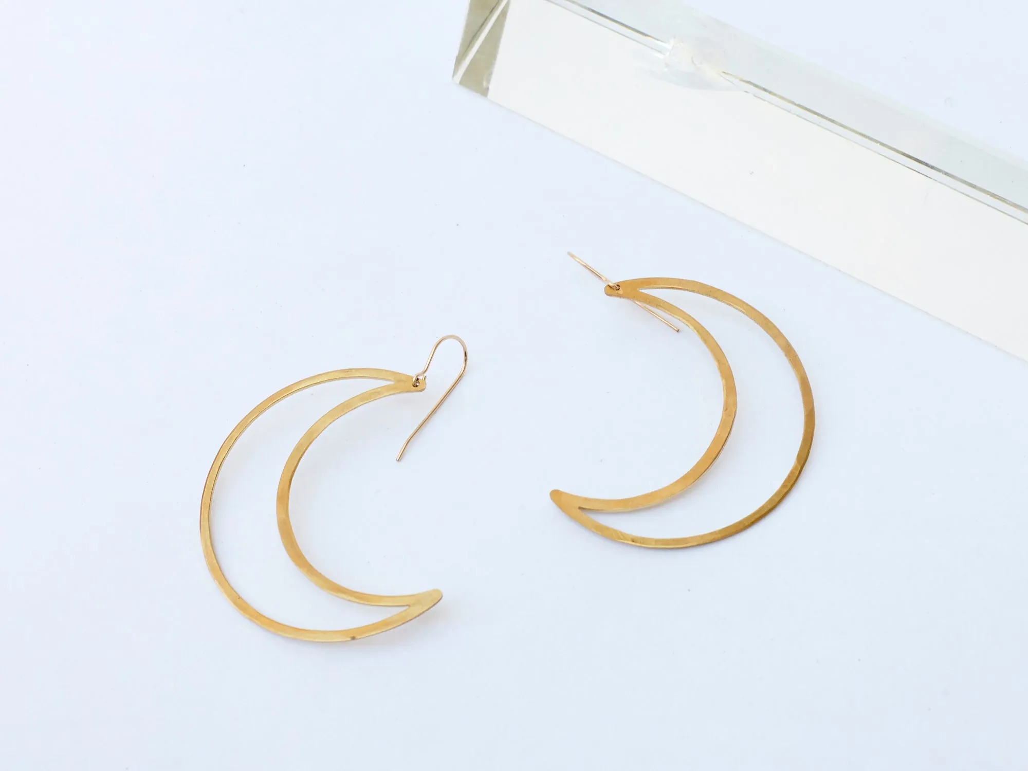 Alchemilla: Simple Moon Earrings