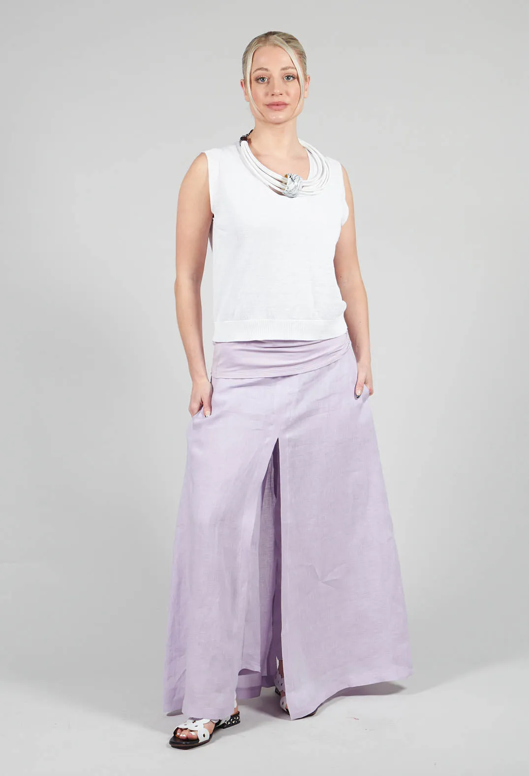 Anais T-Shirt Vest in Lilac