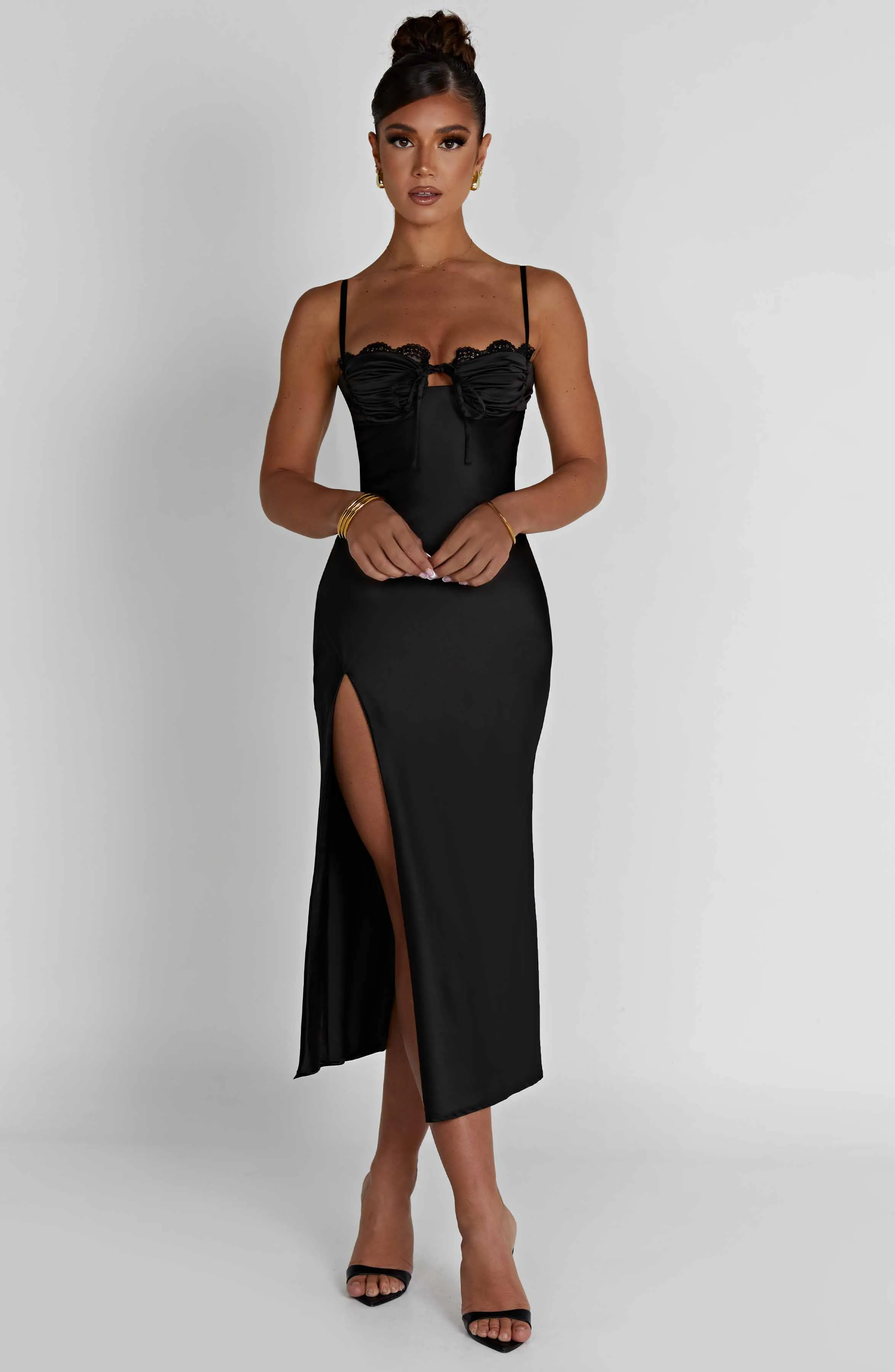 Ardelle Midi Dress - Black