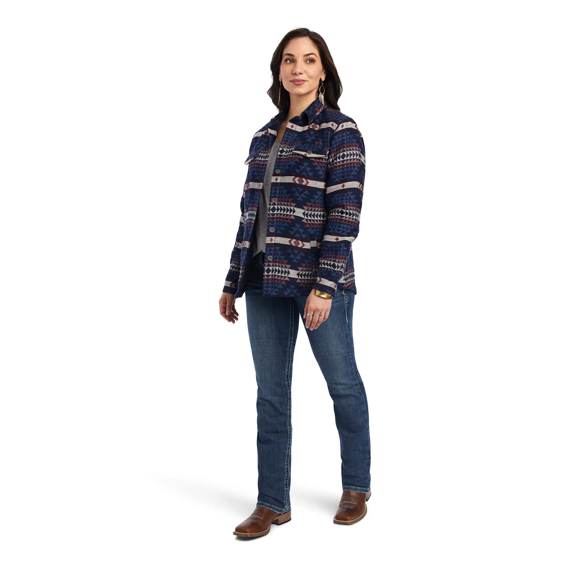 Ariat: Mountain Peak JCD Shacket Shirt Women Jacket