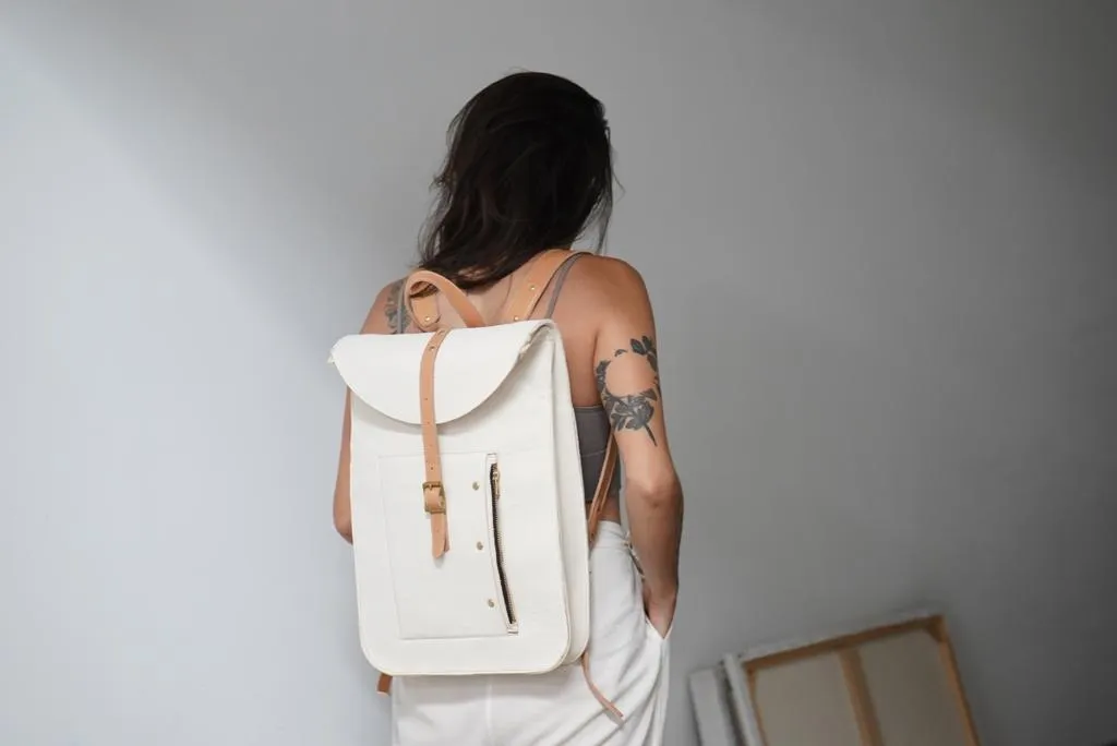 Back Briefcase Eco white