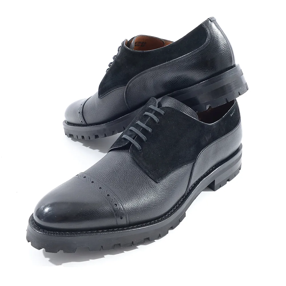 Bally Mens Platformed Lace Up Brogues in Black