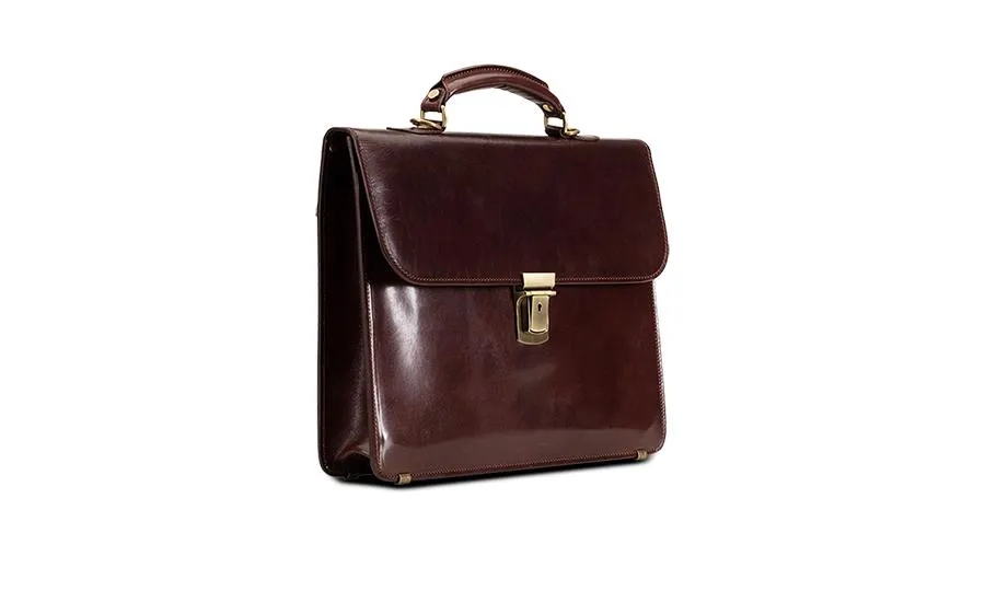 Baron Small Leather Briefcase