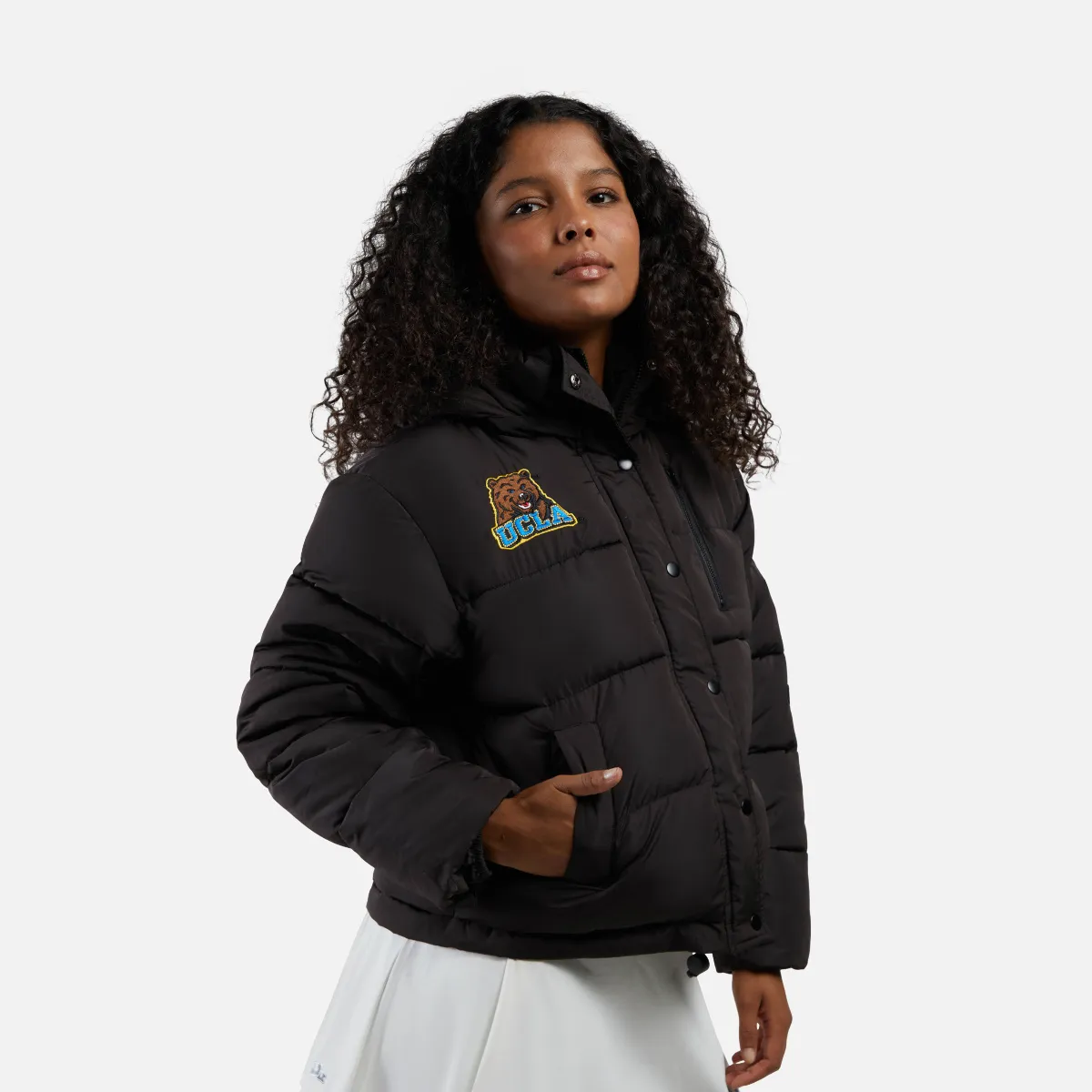 Bear UCLA Puffer Jacket Hood Black