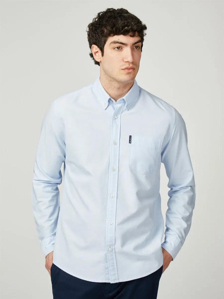 Ben Sherman Long Sleeve Button Down Oxford Shirt Sky