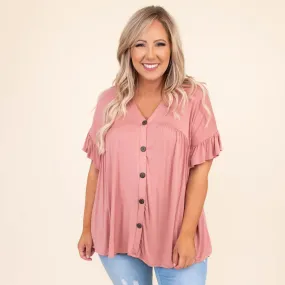 Bittersweet Beginnings Top, Dusty Pink