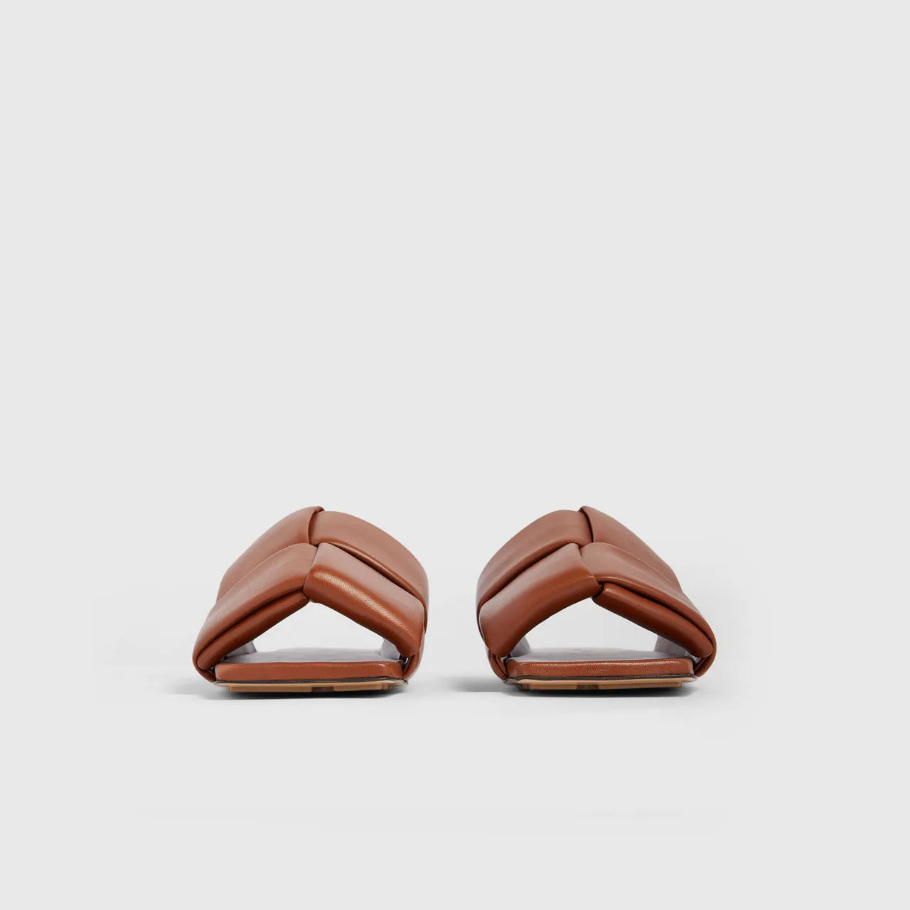 BOTTEGA VENETA Patch Flat Sandals - Brown