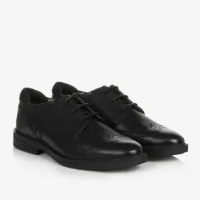 Boys Black Leather Brogues