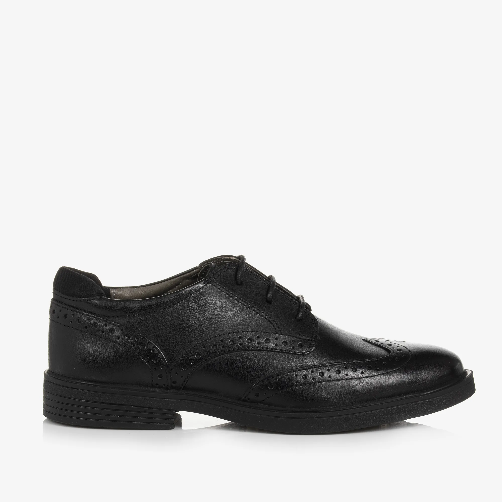 Boys Black Leather Brogues