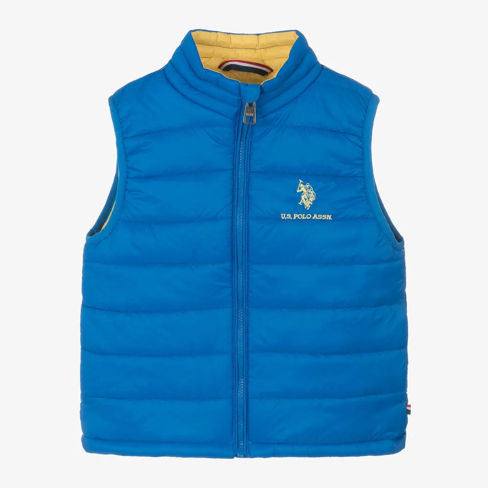 Boys Blue Puffer Gilet