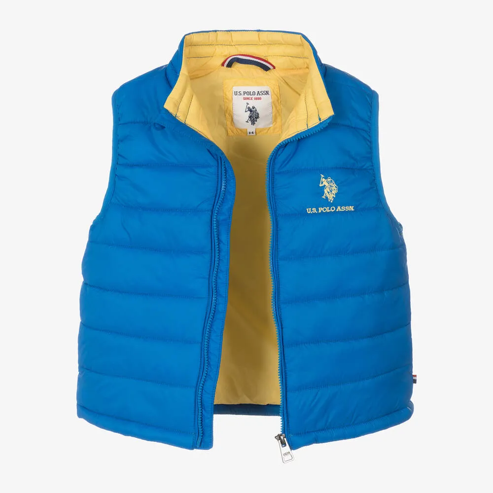 Boys Blue Puffer Gilet