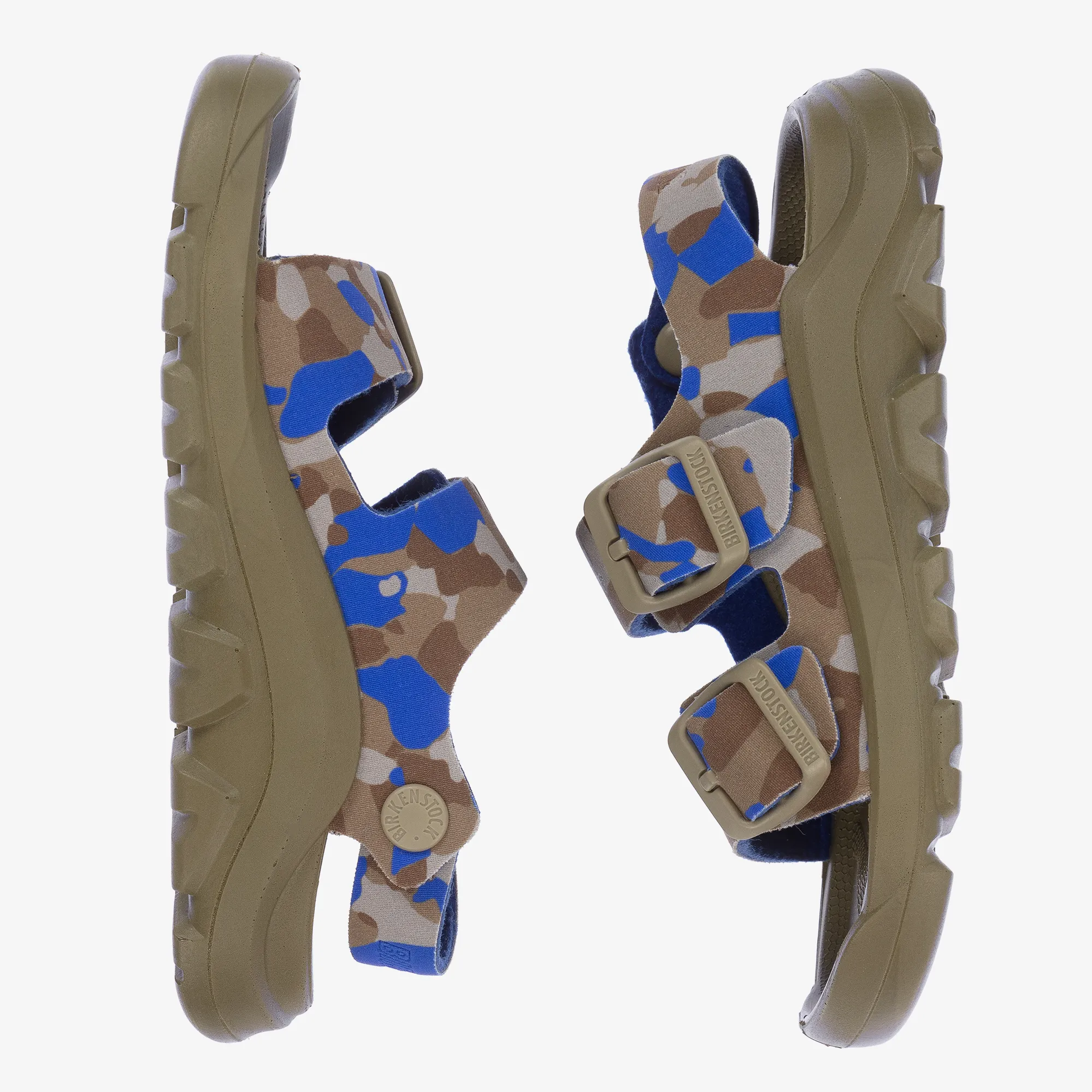 Boys Khaki Green & Blue Camouflage Sandals 