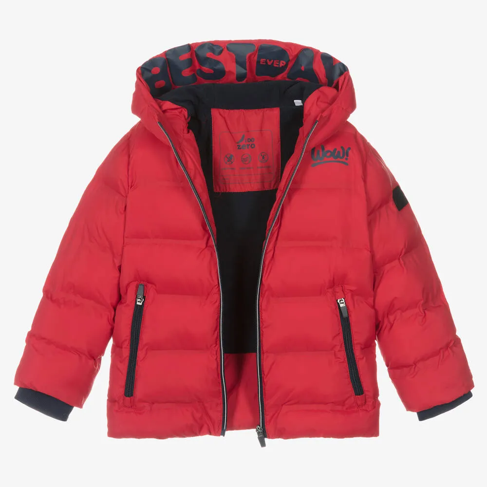 Boys Red Puffer Jacket