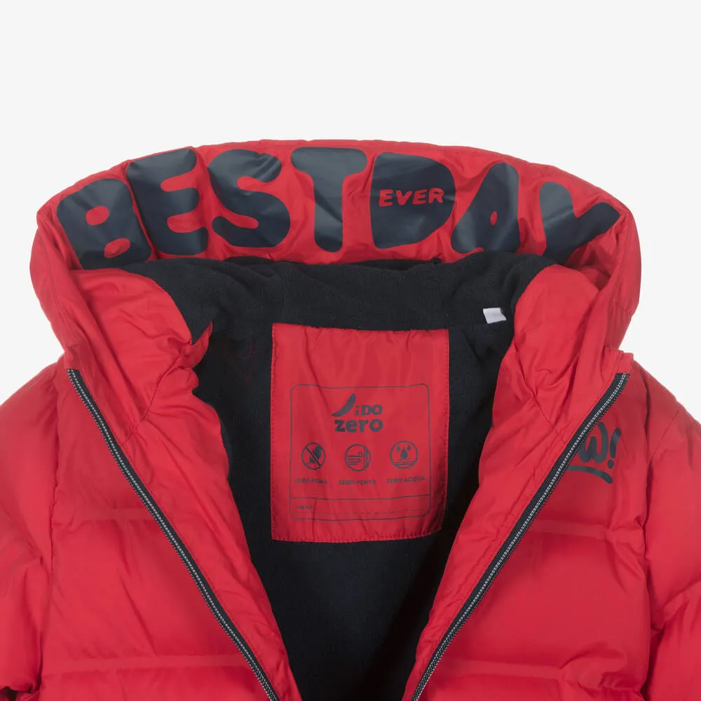 Boys Red Puffer Jacket