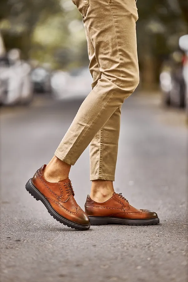 Brown Wing Tip Oxfords for Men | GentWith