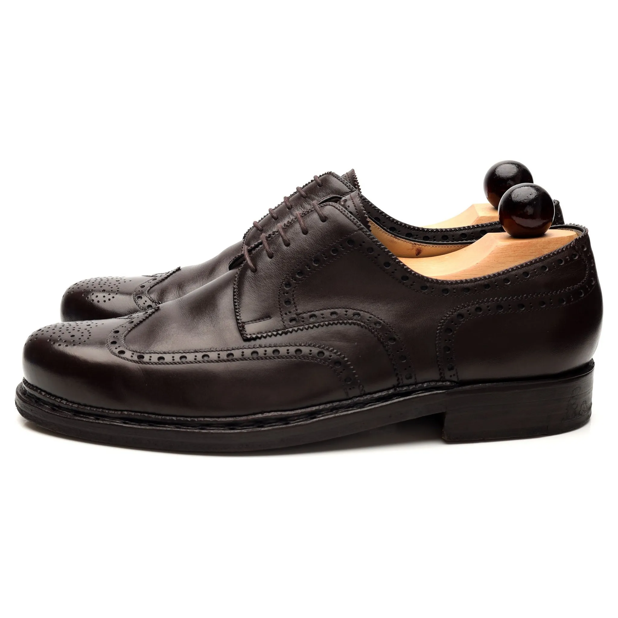 'Budapest' Dark Brown Leather Derby Brogues UK 9 EU 43