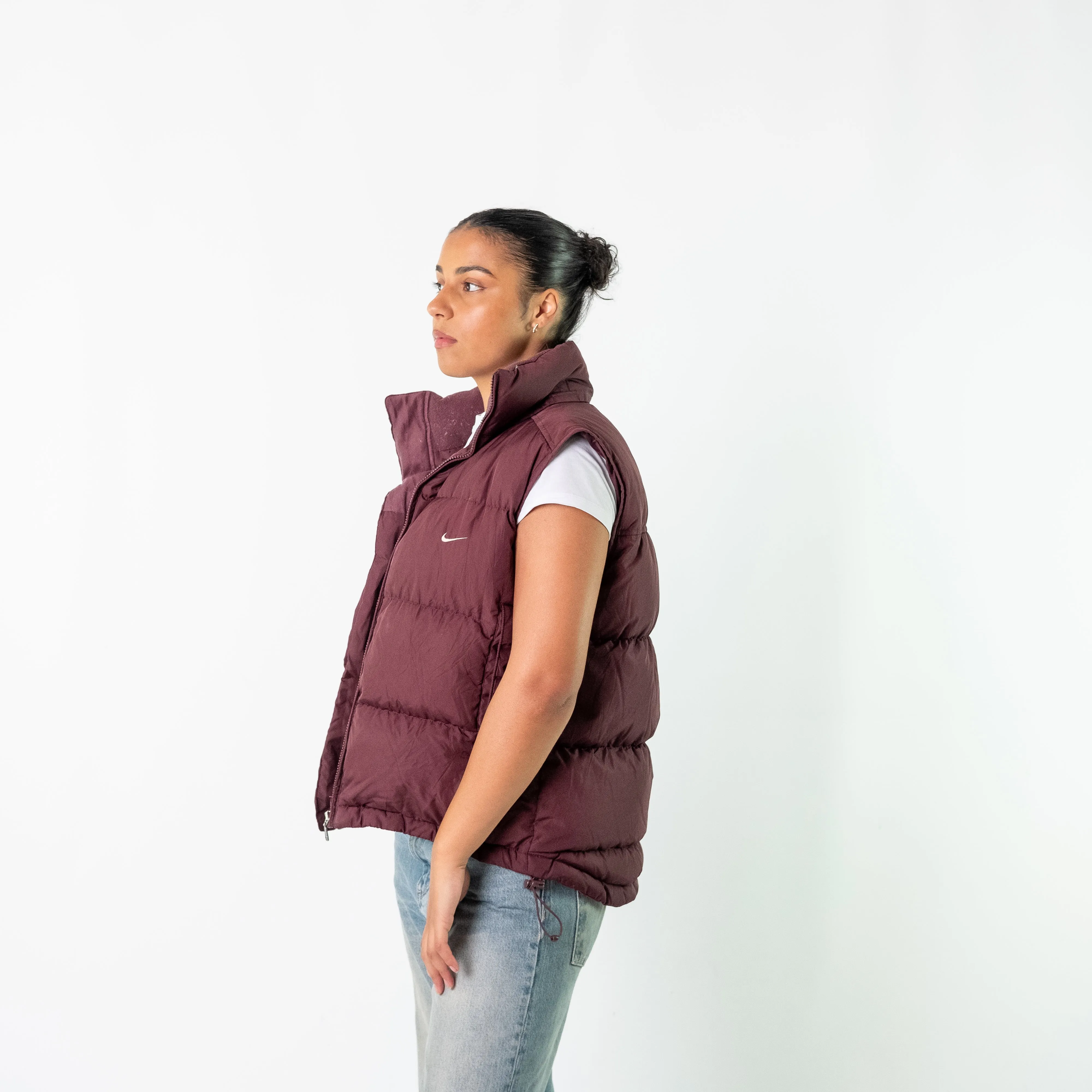 Burgundy Red 90s Nike Gilet (S)