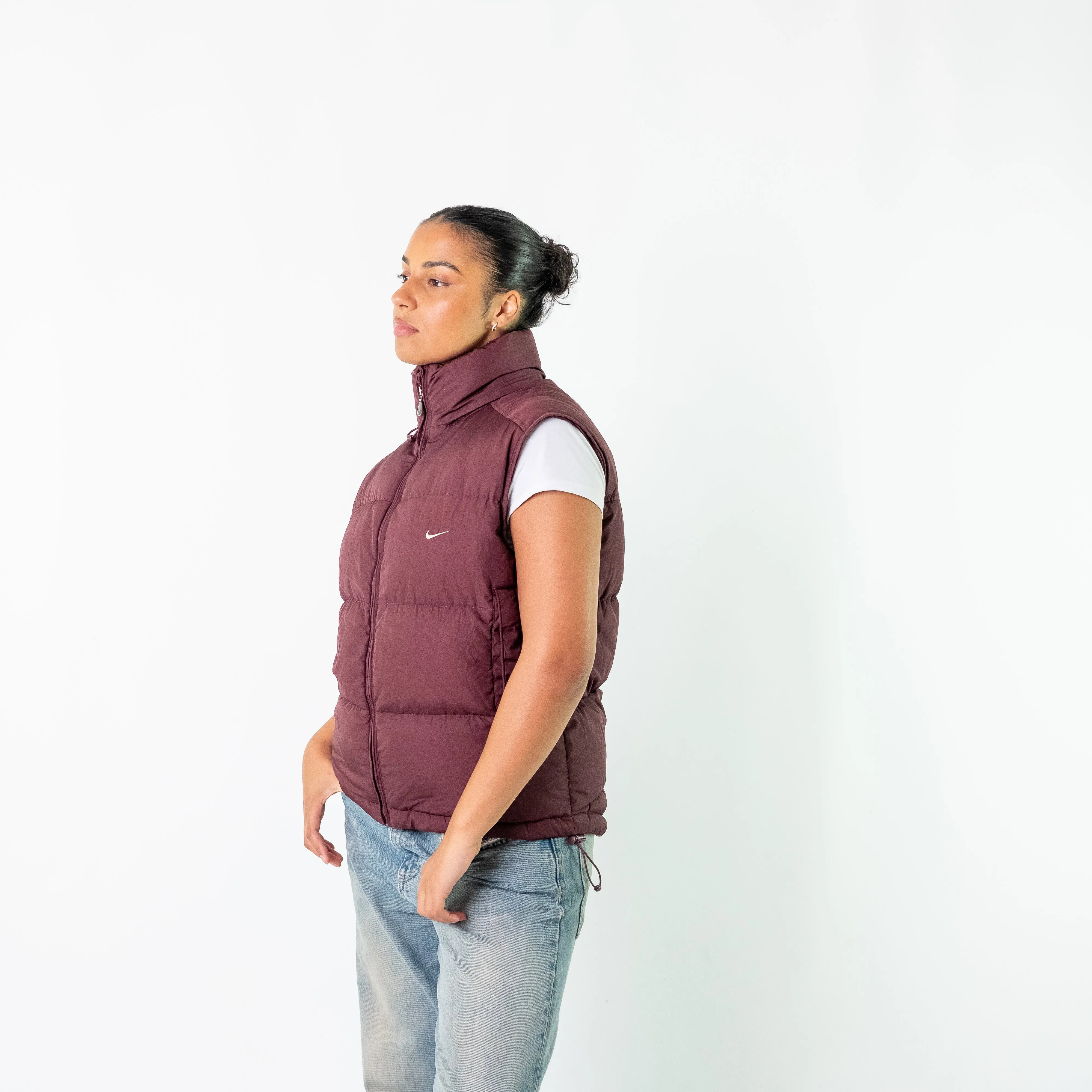 Burgundy Red 90s Nike Gilet (S)