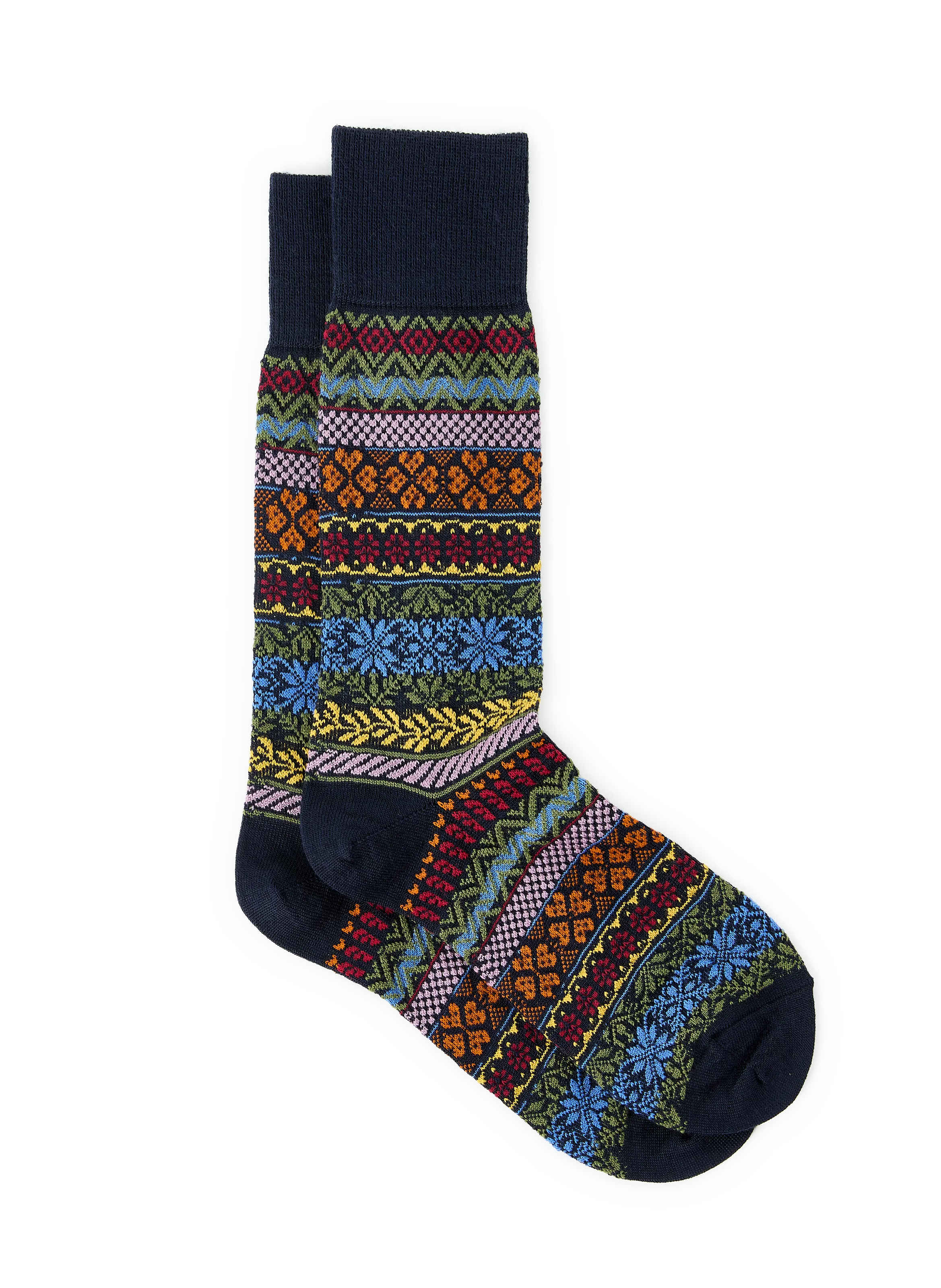 BURLINGTON  Printed wool socks - Blue