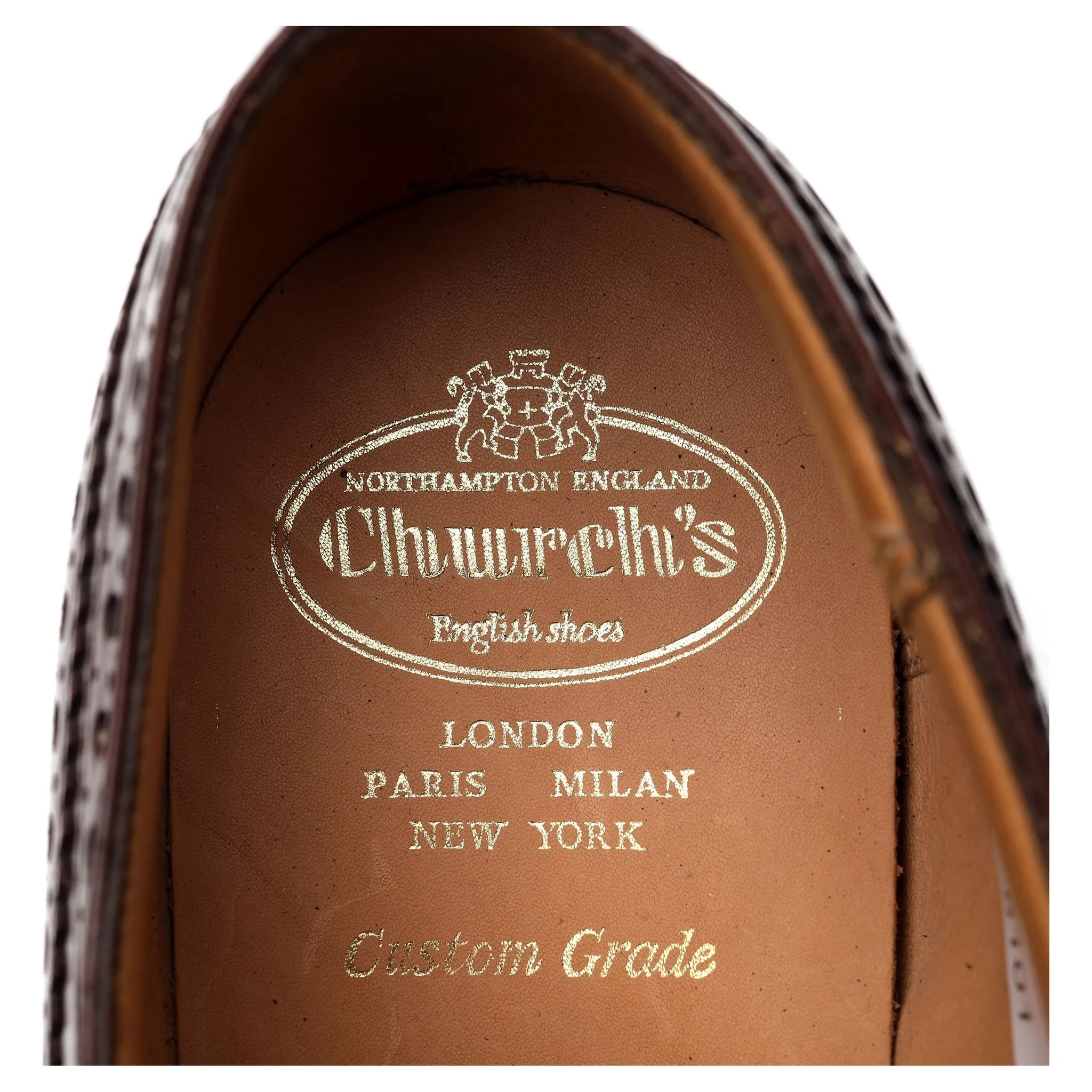 'Burwood' Brown Leather Oxford Brogues UK 10.5 F