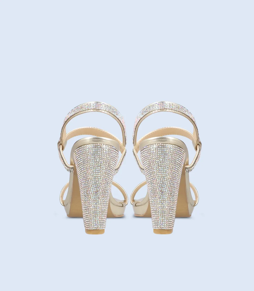 BW9505-GOLD-Women Sandal Heel