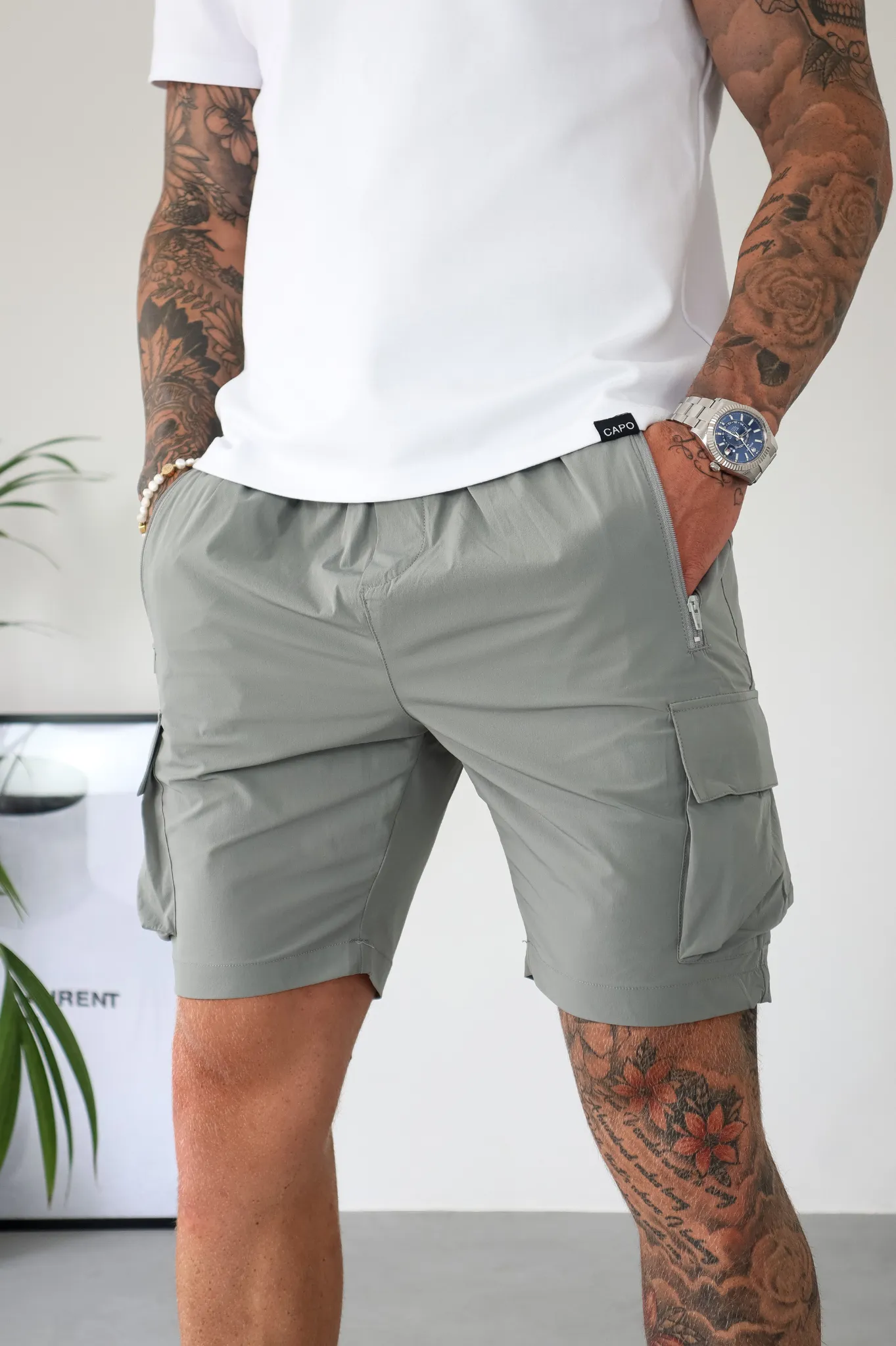 Capo LIGHTWEIGHT Cargo Short - Light Grey