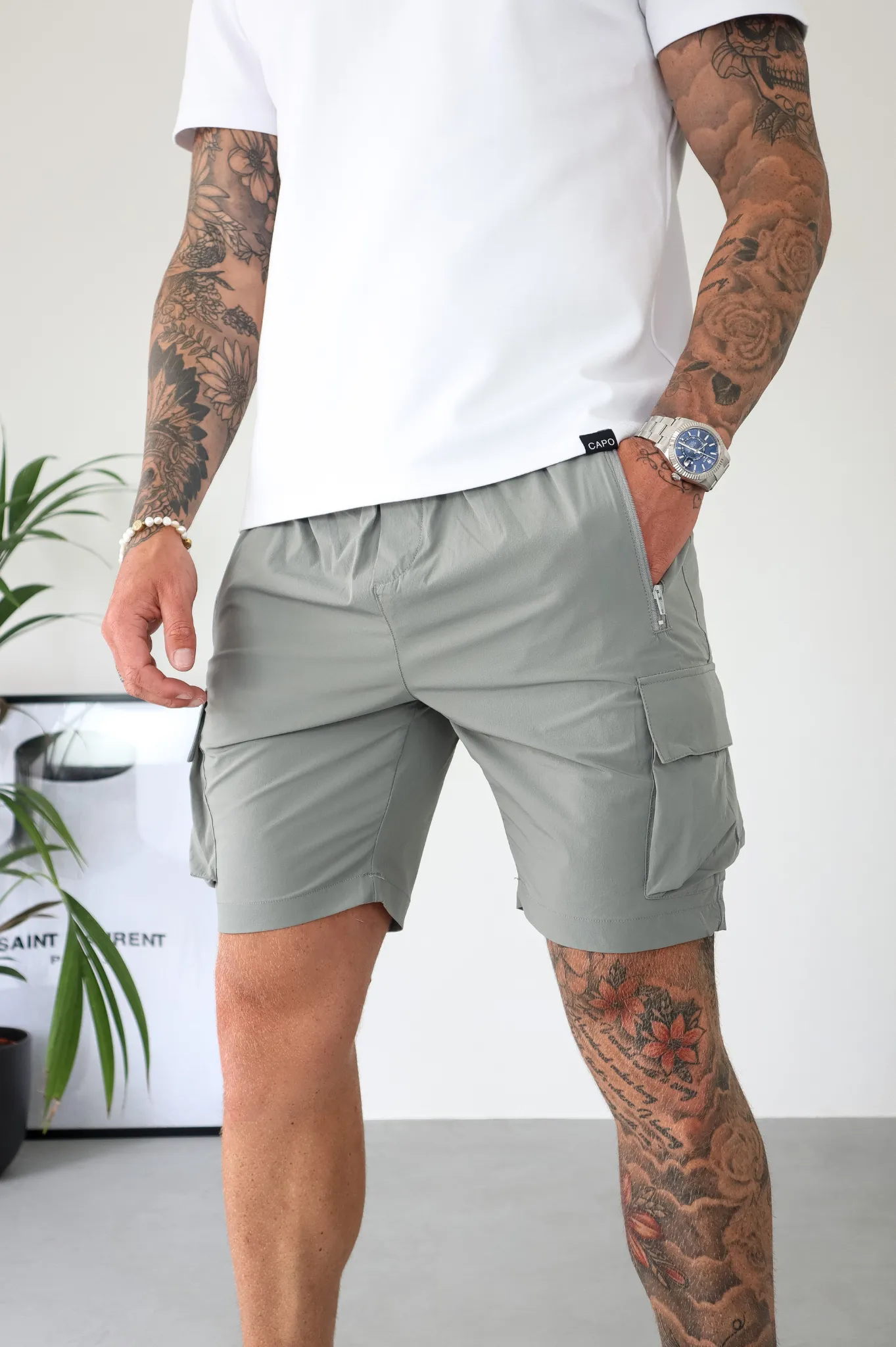 Capo LIGHTWEIGHT Cargo Short - Light Grey