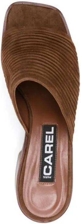 Carel Paris 60mm suede mules Brown