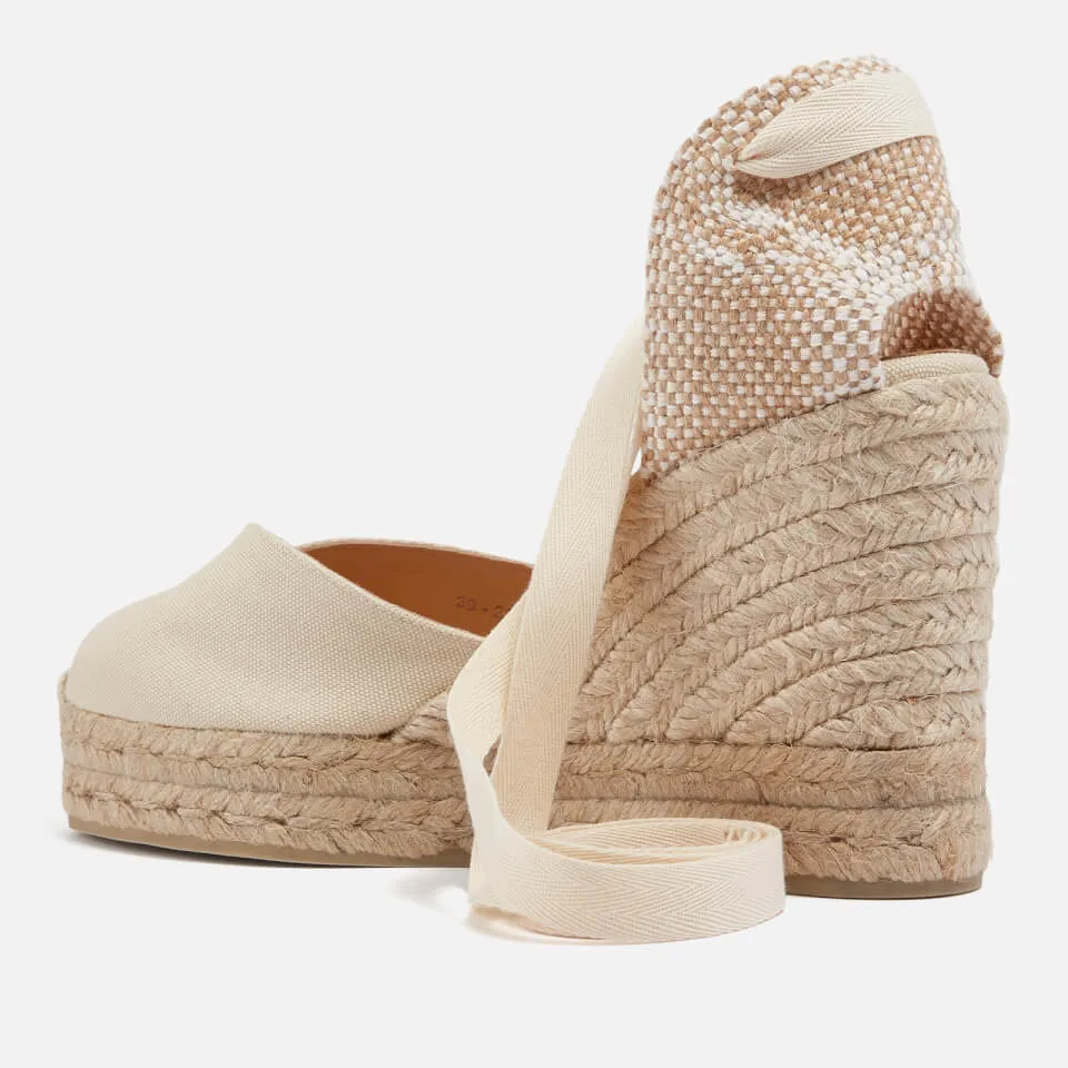 Castañer Women’s Chiara Canvas Wedge Espadrilles - UK 3 | Coggles