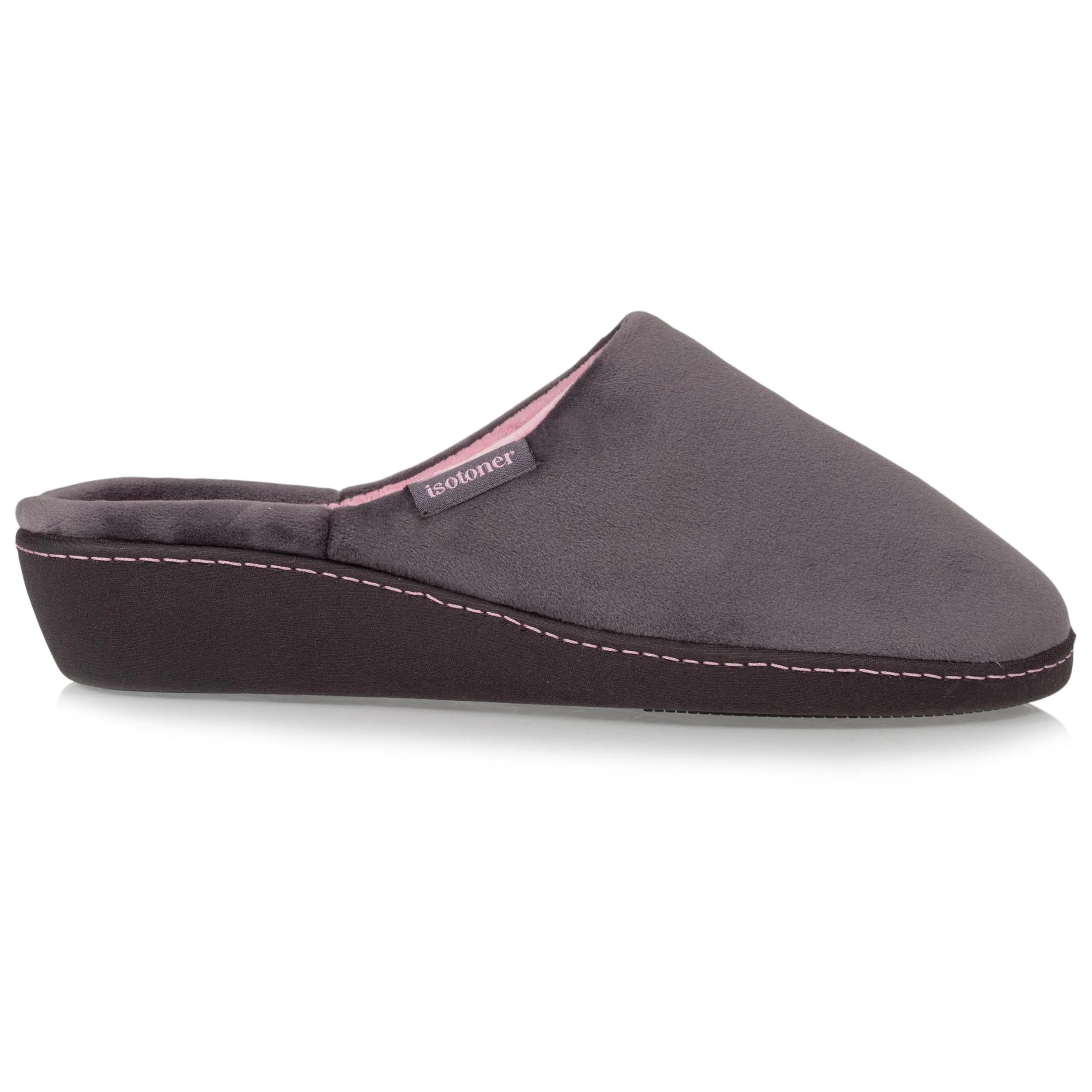 Chaussons mules talon Femme Gris foncé