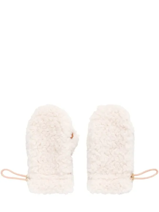 Chloé   Recycled faux teddy mittens 