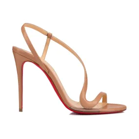 CHRISTIAN LOUBOUTIN Rosalie 100 Leather Heeled Sandals - Beige