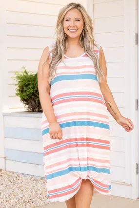 Colorful Mama Dress, Coral