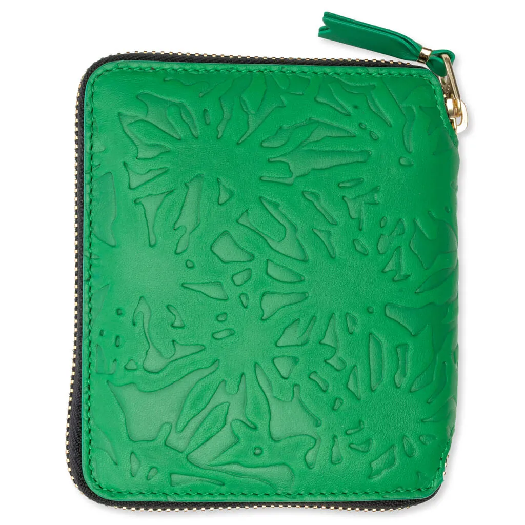 Comme des Garcons SA2100EF Embossed Forest Wallet - Green