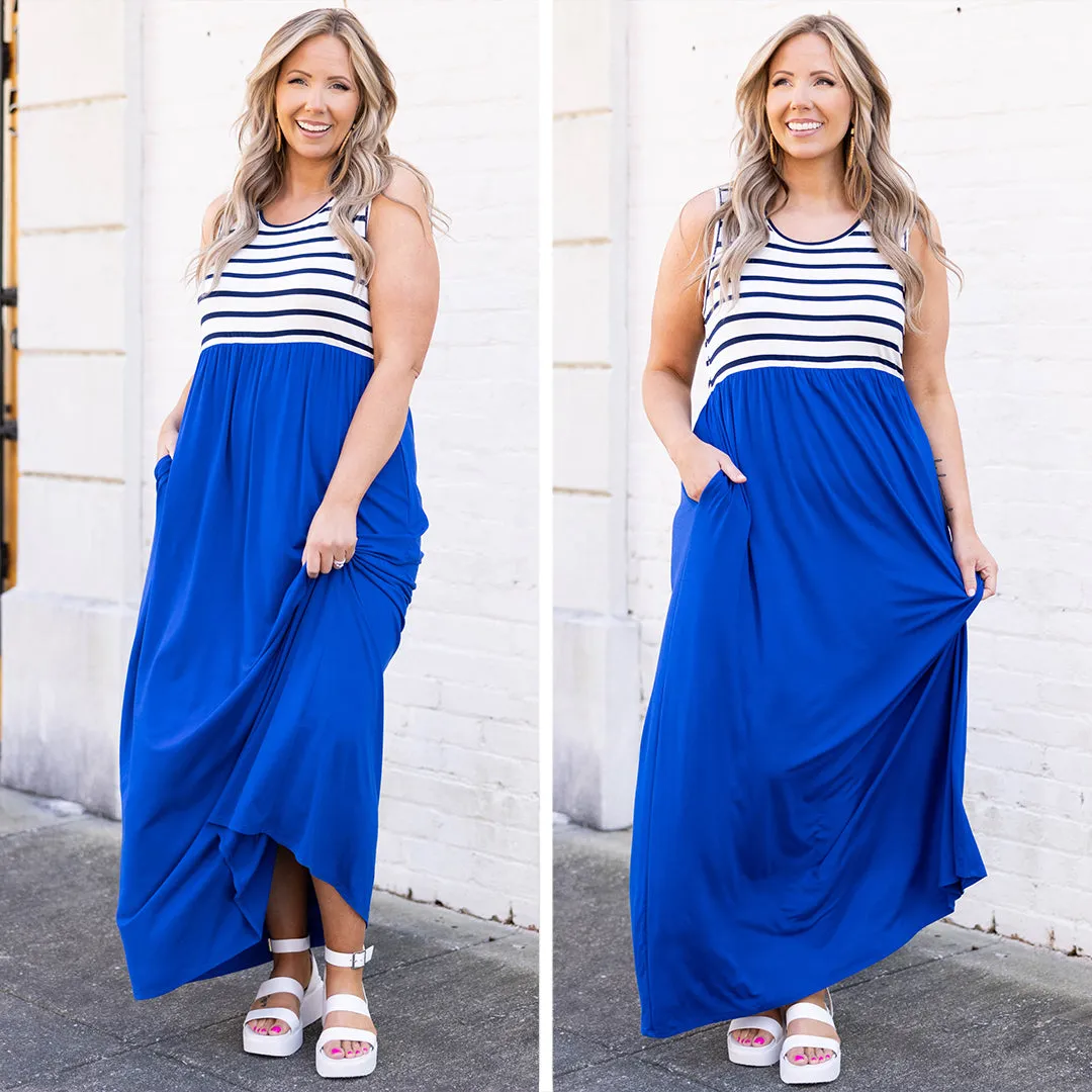 Cool By The Pool Maxi Dress, Royal Blue