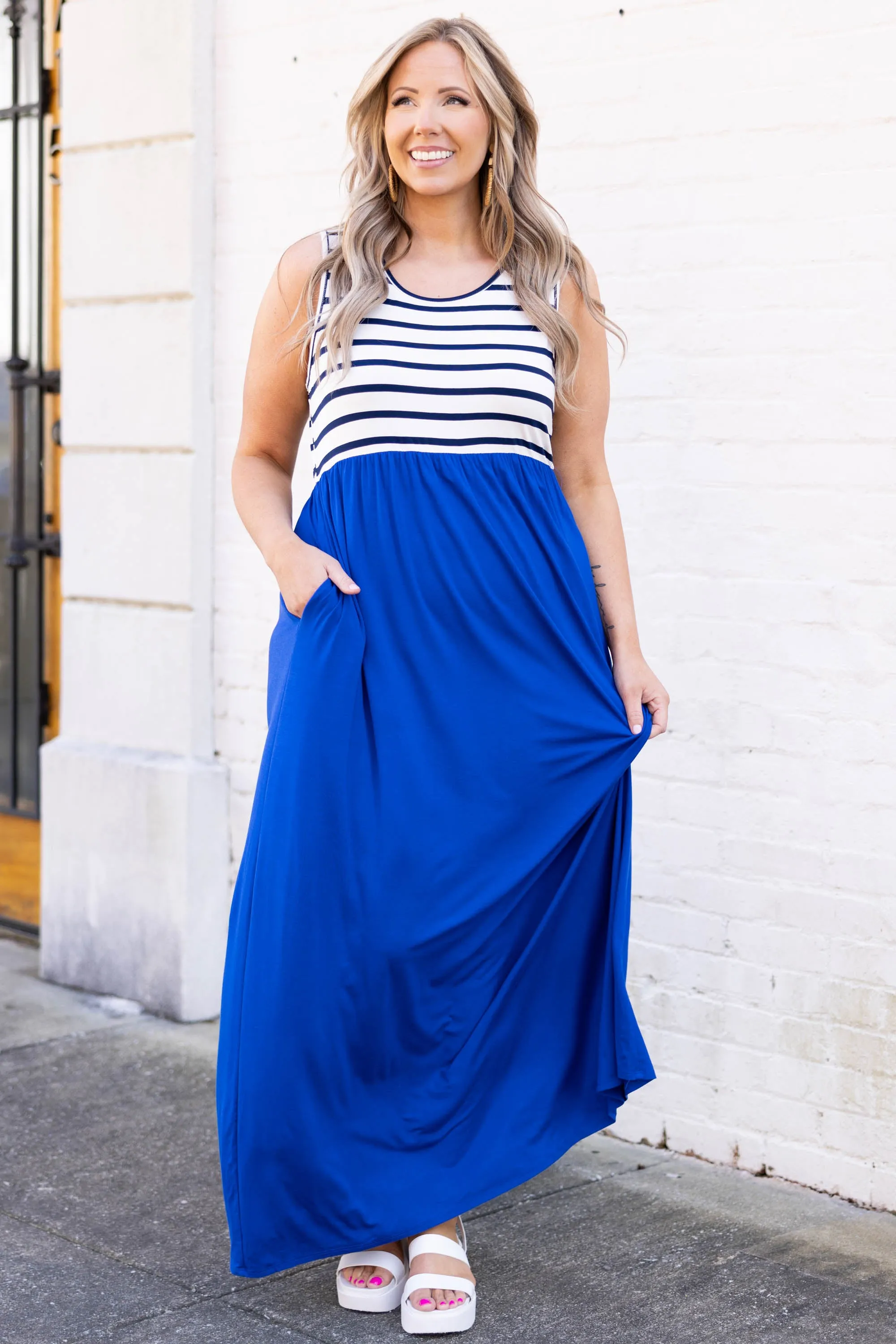 Cool By The Pool Maxi Dress, Royal Blue