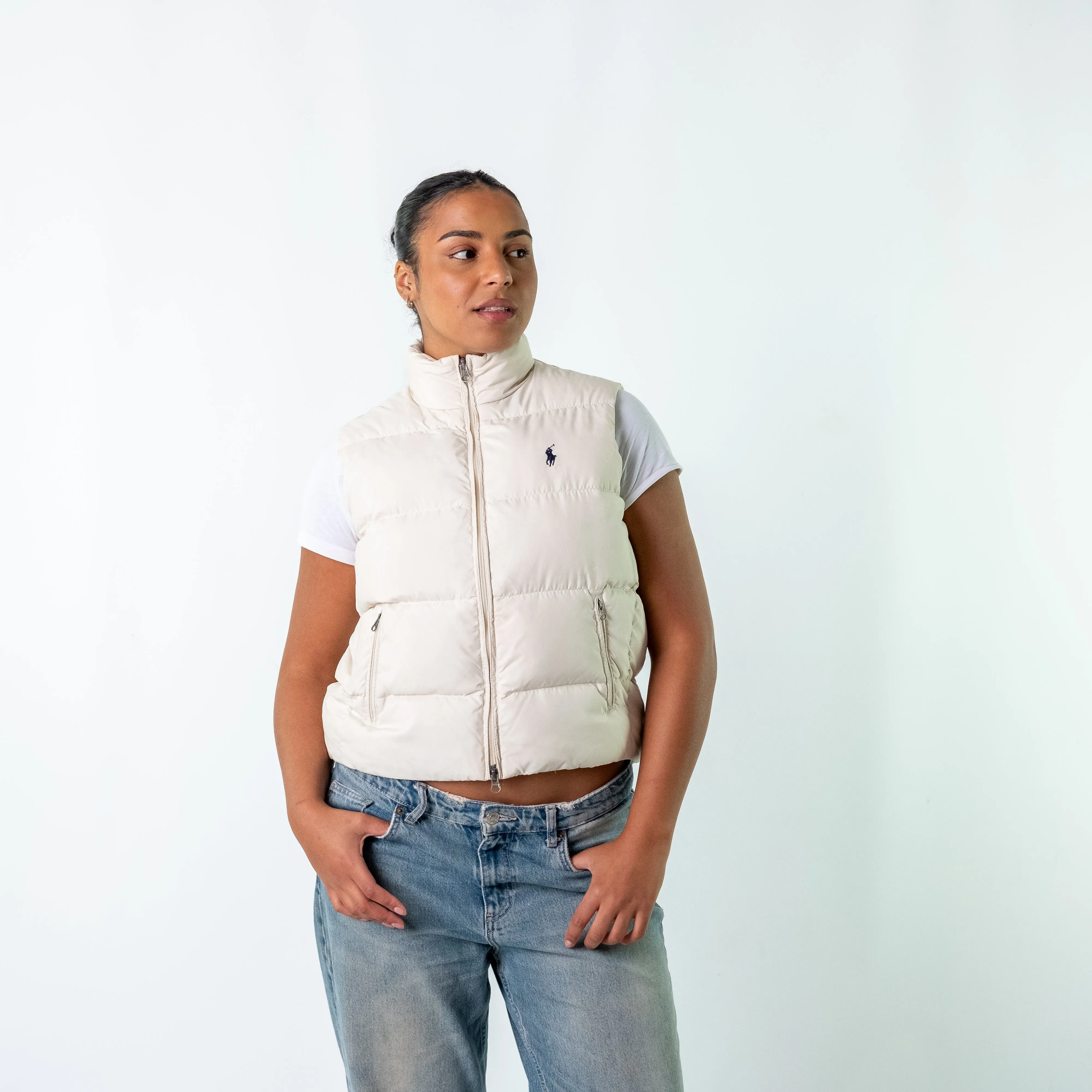 Cream 90s Polo Ralph Lauren Gilet (S)