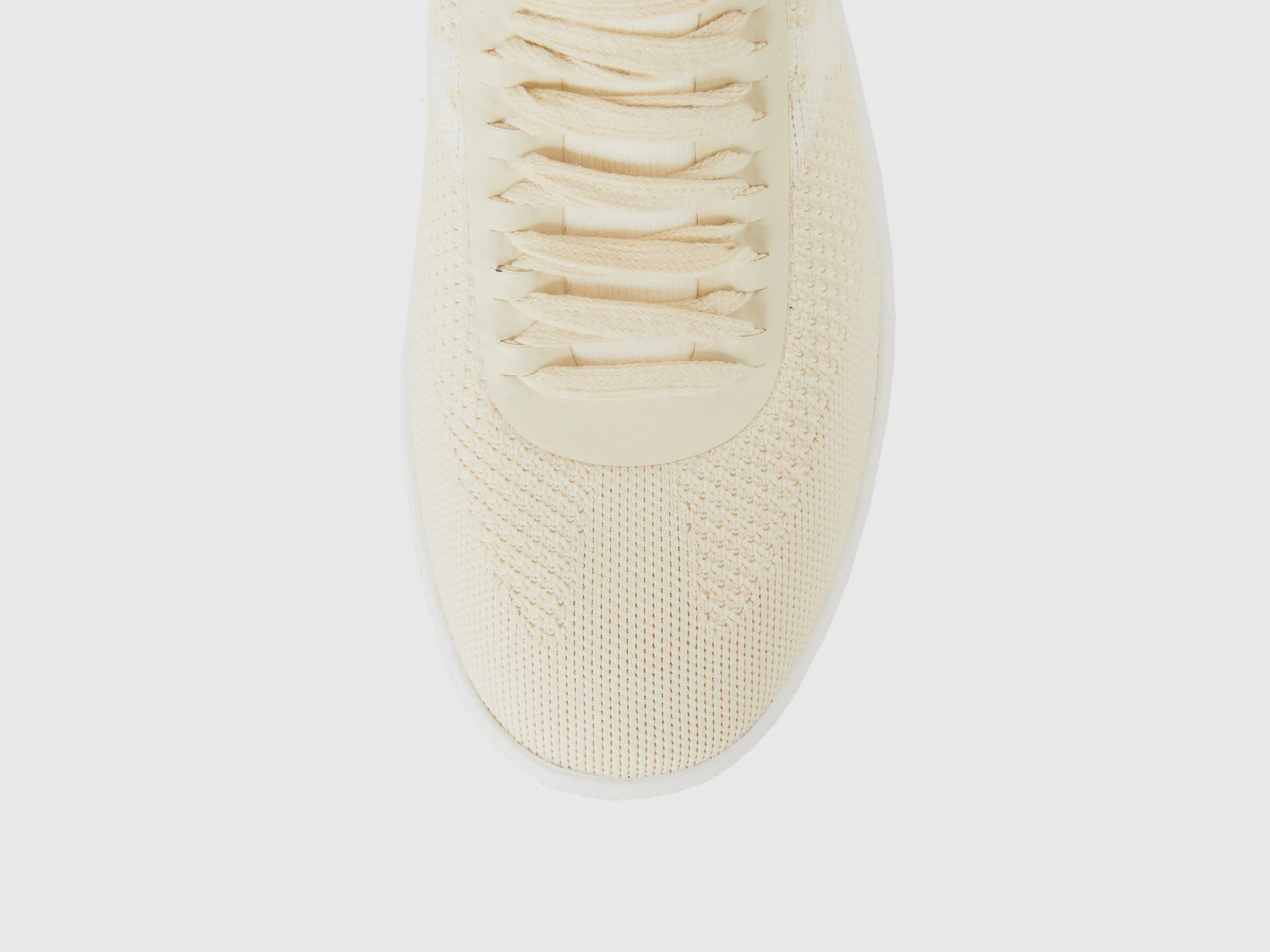 Creamy white and beige lightweight sneakers - Creamy White | Benetton