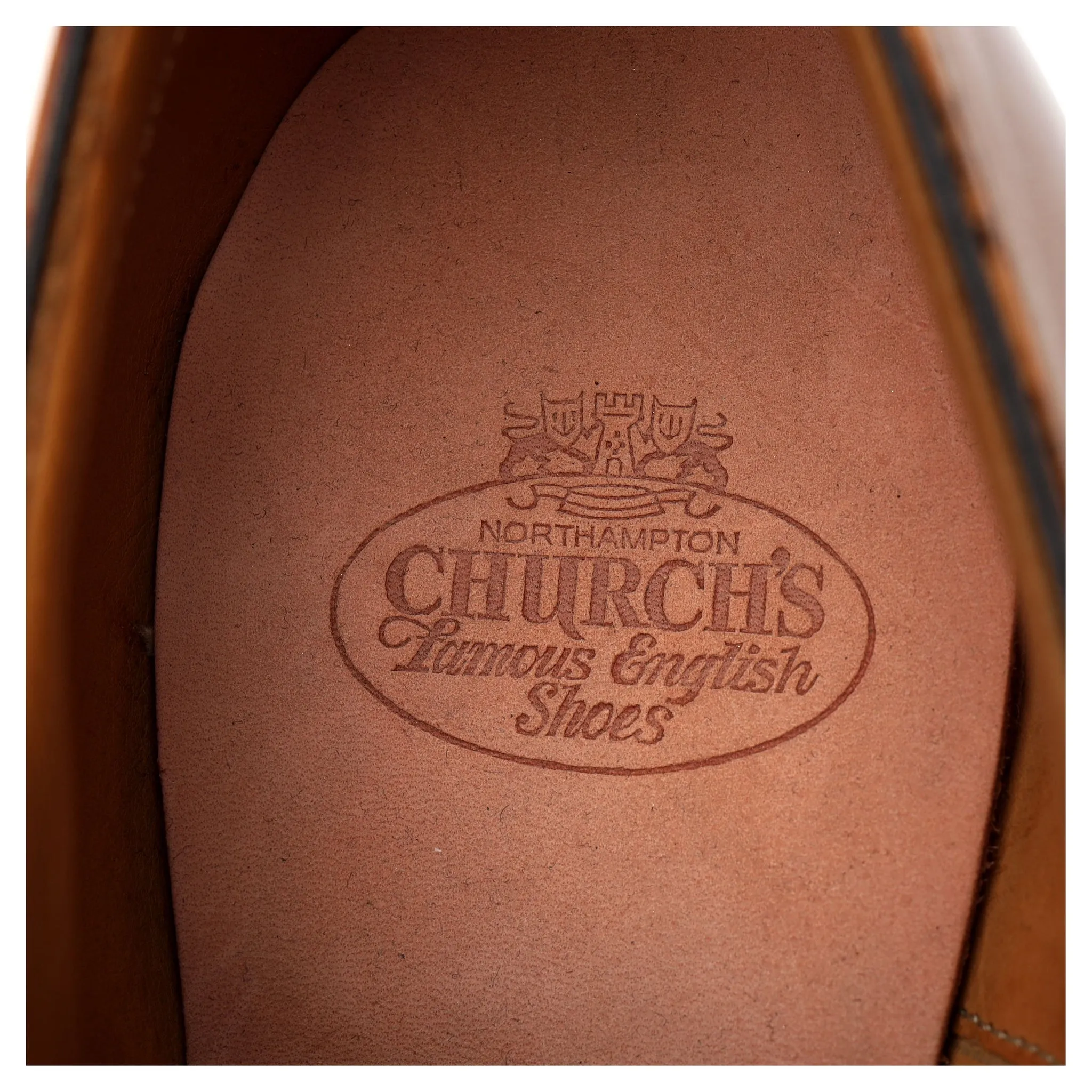 Crown Collection 'Carroll' Tan Brown Leather Oxford Brogues UK 8.5 F