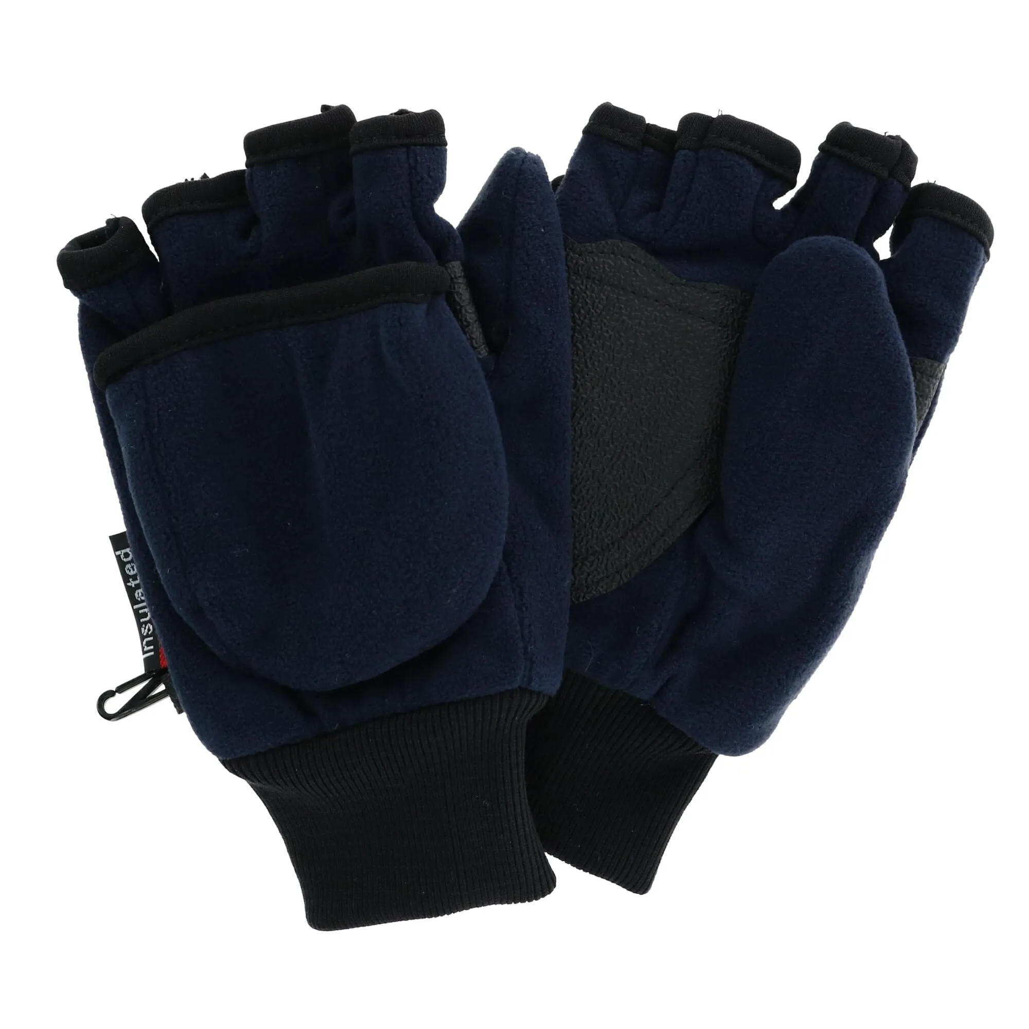 CTM Kids' and Teens' Fleece Convertible Fingerless Winter Mitten / Gloves