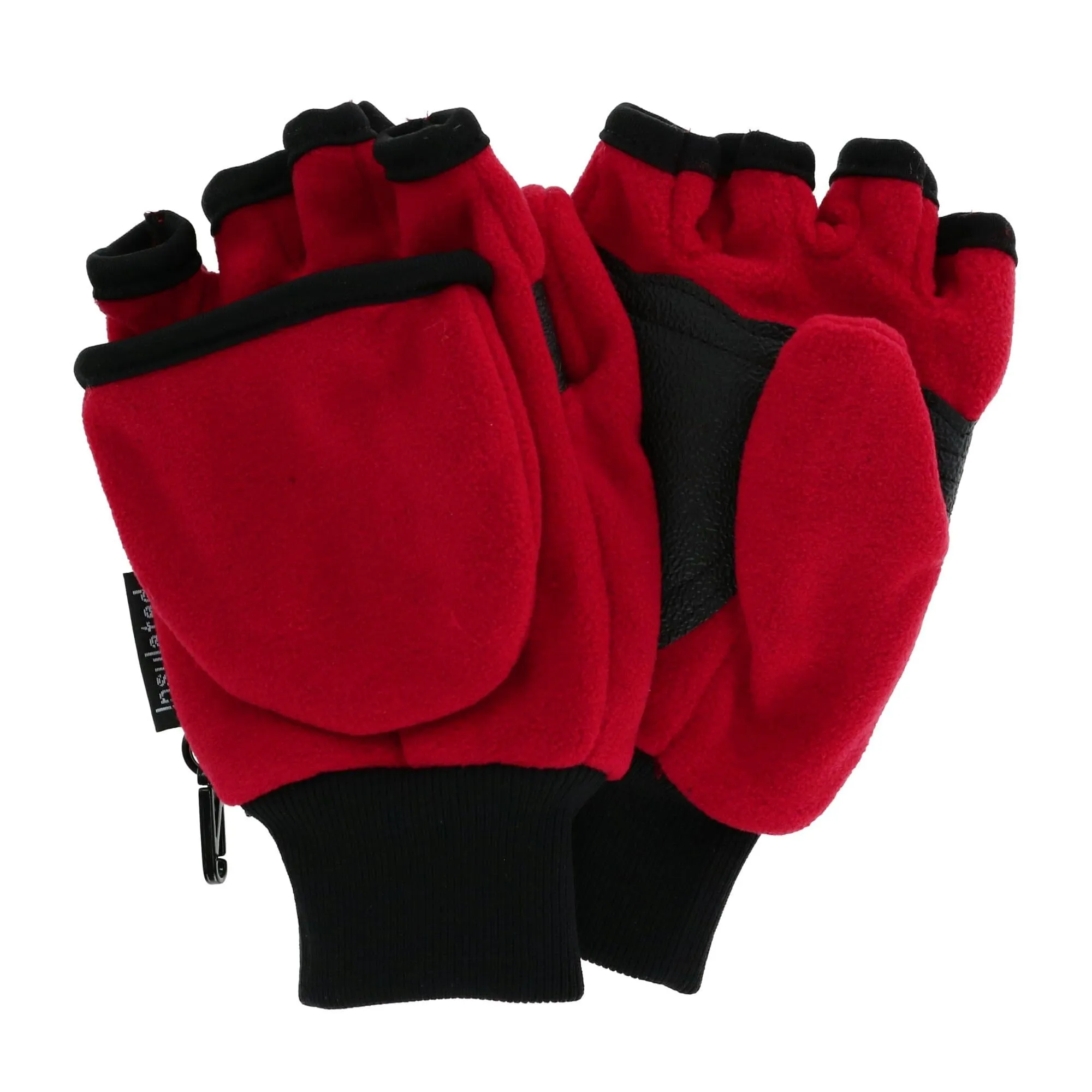 CTM Kids' and Teens' Fleece Convertible Fingerless Winter Mitten / Gloves