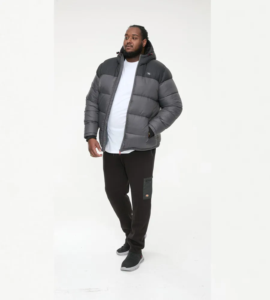 D555 Big Mens Quilted Puffer Jacket With Full Sherpa Lining (WORRALL)