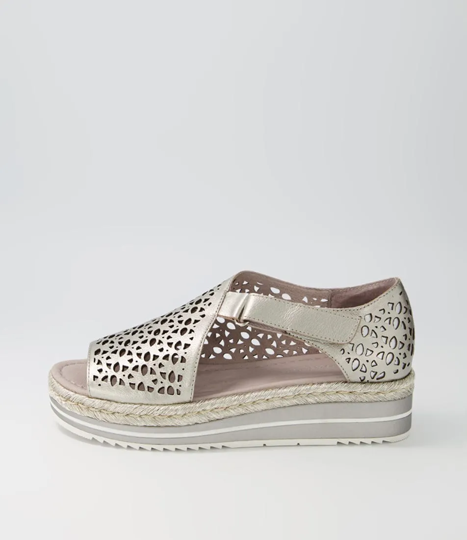 DJANGO & JULIETTE Alkiet Argento Argento Rope Leather Espadrilles