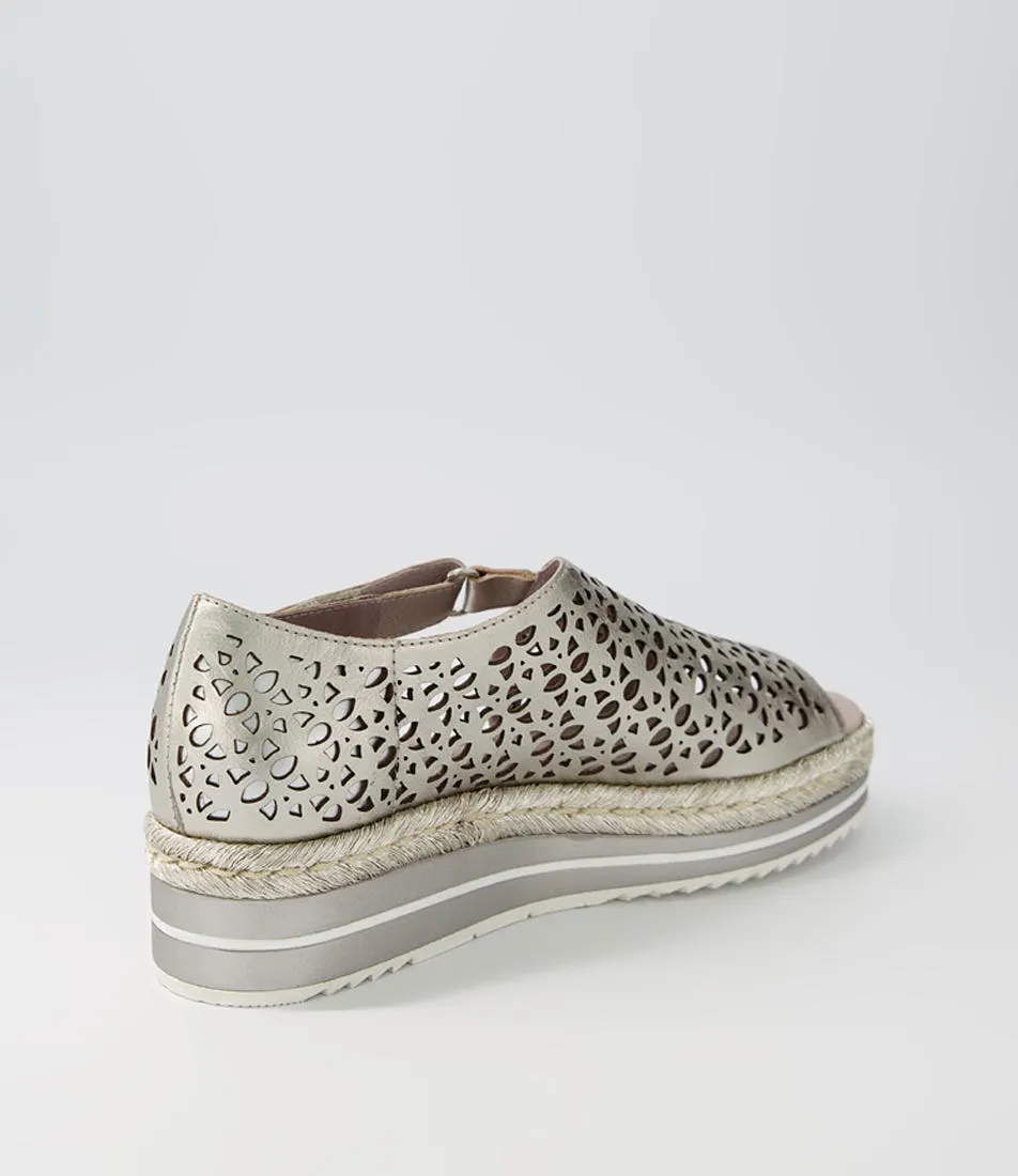 DJANGO & JULIETTE Alkiet Argento Argento Rope Leather Espadrilles