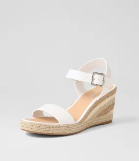 DJANGO & JULIETTE Pakko White Natural Multi Leather Espadrilles