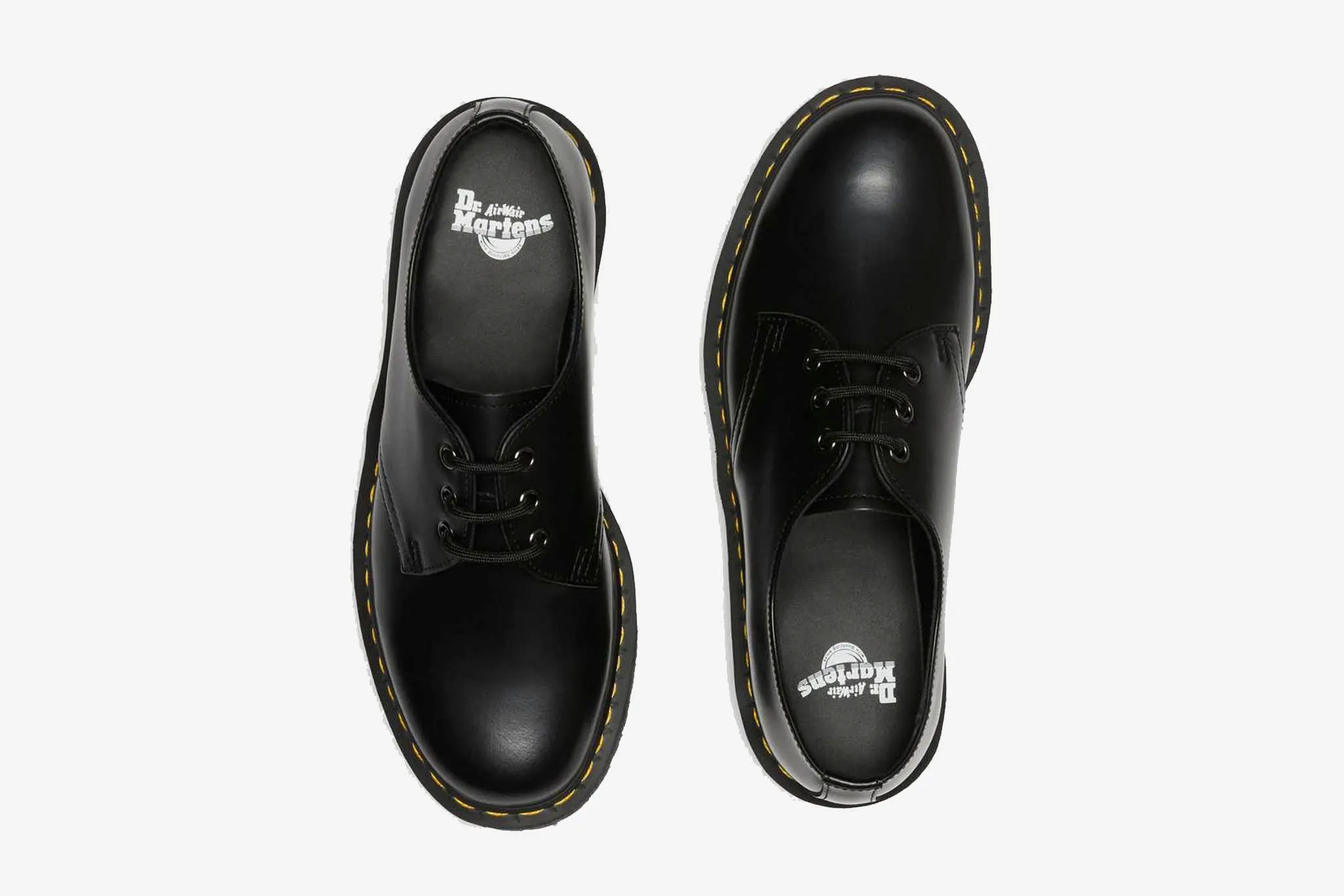 Dr. Martens 1461 Polished Smooth Stacked Oxfords M - Black